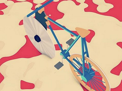 Pizza Cutter Bicycle asbtract dreamy pizza pizza cutter
