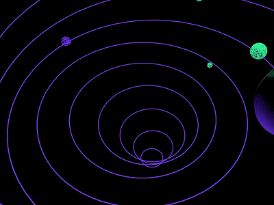 Cosmic Soup 3d abstract animation breakfast endless food gif green loop orbit planets play psychedelic purple rotate soup space spoon trippy universe