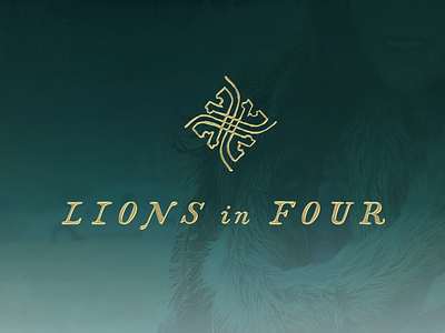 Lions In Four Fashion Brand branding clothing design fashion gold identity india lion logo scarfs style teal