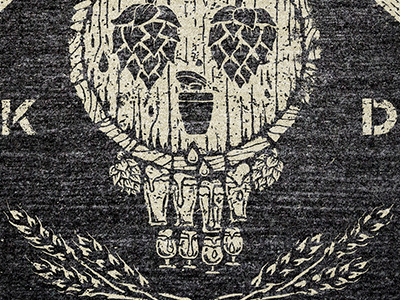Keg Day T-shirt Concept advertising beer design dmh illustration lettering skull texture tshirt wheat