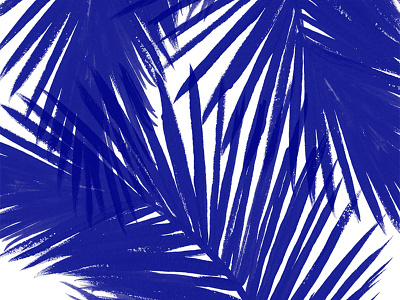 Tropic Vibes beach blue illustration leaves ocean painting palms pattern sea society6 tropical