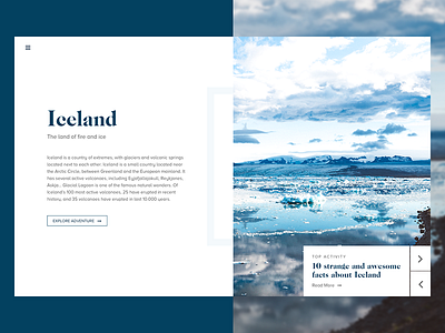 Iceland - lovely country clear daily design inspiration nature style ui ux web