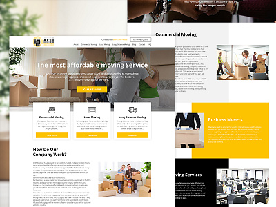Webdesign template clean company flat movers new template webdesign