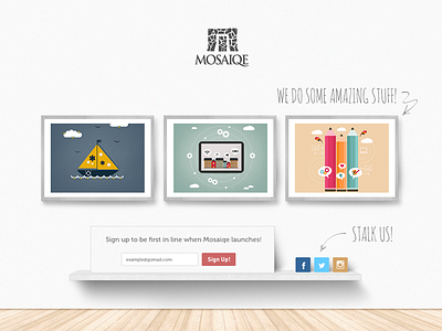 Mosaiqe Landing page comming landing mosaiqe page soon