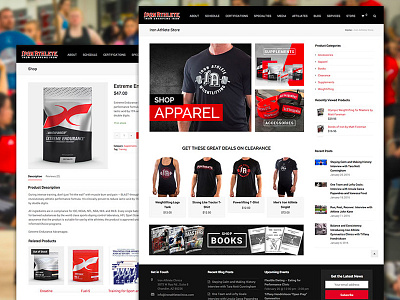 eCommerce Design for Iron Athlete Clinics graphic design ui user interface web design wordpress