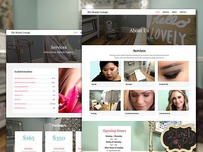 Web Design for Beauty Lounge graphic design ui web design wordpress