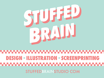 Stuffed Brain - LED Advertisement branding colors design illustration screenprinting summer