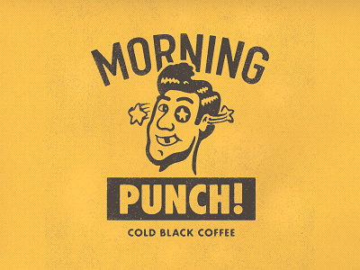 Morning Punch Coffee - Branding branding custom type design dog handdrawn icon identity illustration logo