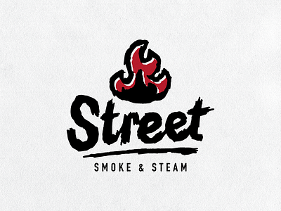 Street Smoke & Steam - Branding WIP branding custom type design flame handdrawn icon identity illustration logo