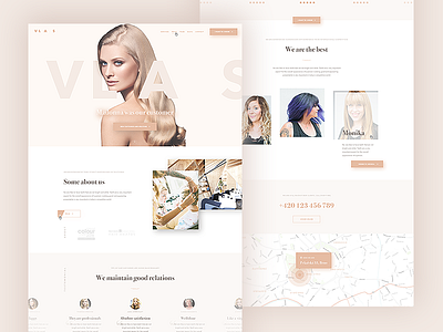 Landing page (psd) - Hairdresser about contact free download hair hairdresser hero landing page psd testemonial web