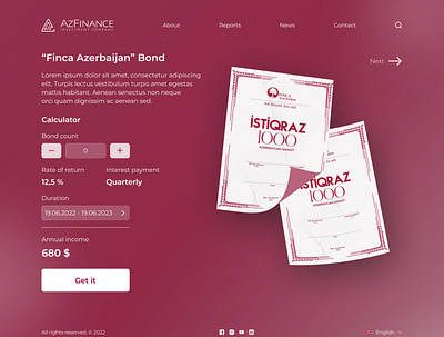Bond sale webpage - UI design bond design page design ui user interface ux uxuidesign webdesign