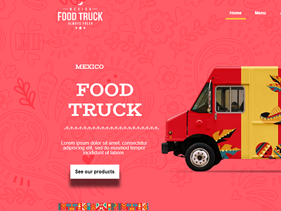 Landing page food website