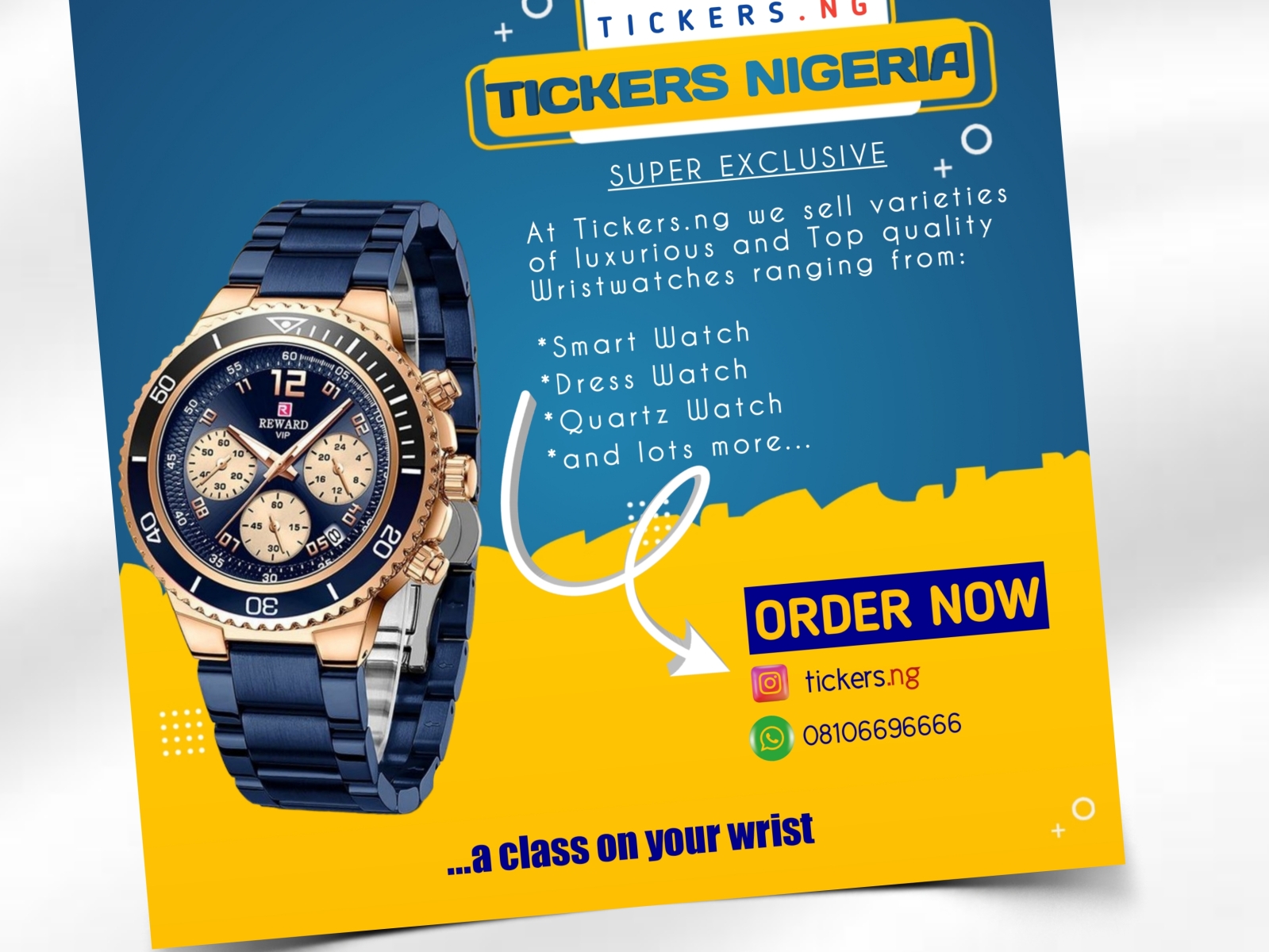 Wristwatch Flyer By Anayo Ebuka Valentine On Dribbble