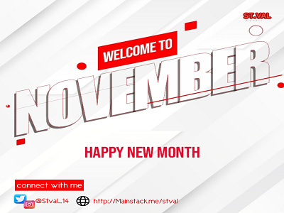 New month november 3d animation branding design graphic design illustration logo motion graphics ui ux vector