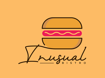 INUSUAL BISTRO branding design graphic design illustration logo