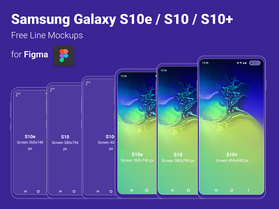 Mock Up Samsung Galaxy S10 for Figma Free cellphone figma galaxy s10 lines mock up samsung template