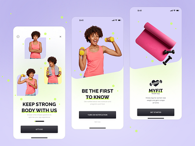 Mobile Fitness App by Katsiaryna Lysykh on Dribbble