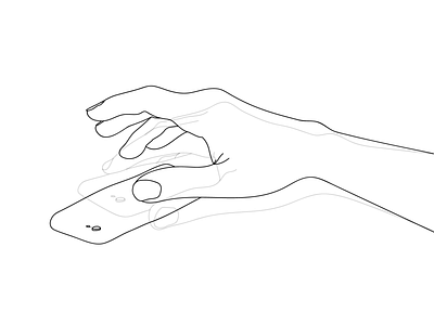 Drop design drop hand illustration phone simple