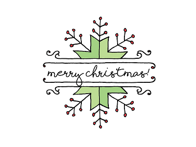 Merry Christmas to All!! al birmingham christmas hand illustrated snowflake