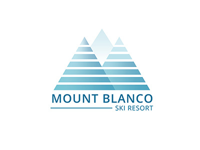 Mount Blanco Ski Resort - Daily Logo Challenge fictional gradient logo ski resort snow