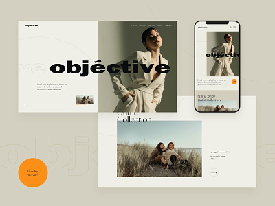 Objective branding design fashion minimal ui web website