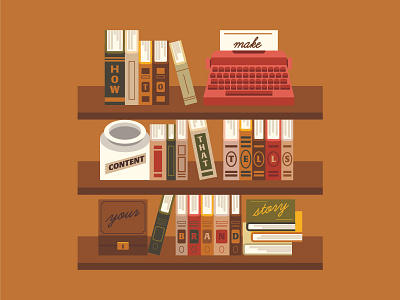 Telling Your Brand Story books bookshelf content marketing shelfie