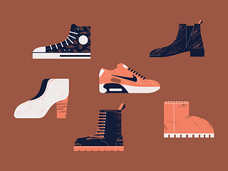 Shoes shoes shoes by Brigitte La for Column Five on Dribbble