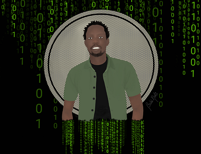 Matrix Player blackman commission design digitalart illustration matrix nerd payer portrait