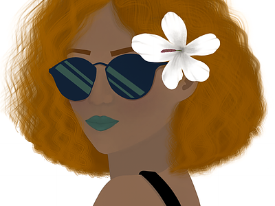 Ibiza Girl book commission cover design digitalart flower girl ibiza illustration portrait sunshine
