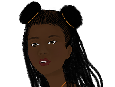 Afro princess afrika afro black commission design digitalart girls illustration portrait princess woman