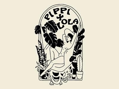 Pippi + Lola brand identity branding design graphic design hand drawn hand drawn logo illustration line art minimal art minimal illustration