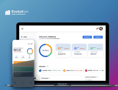 Crypto Saas Dashboard branding crypto dashboard design mobileapp productdesign saas uidesign ux webdesign