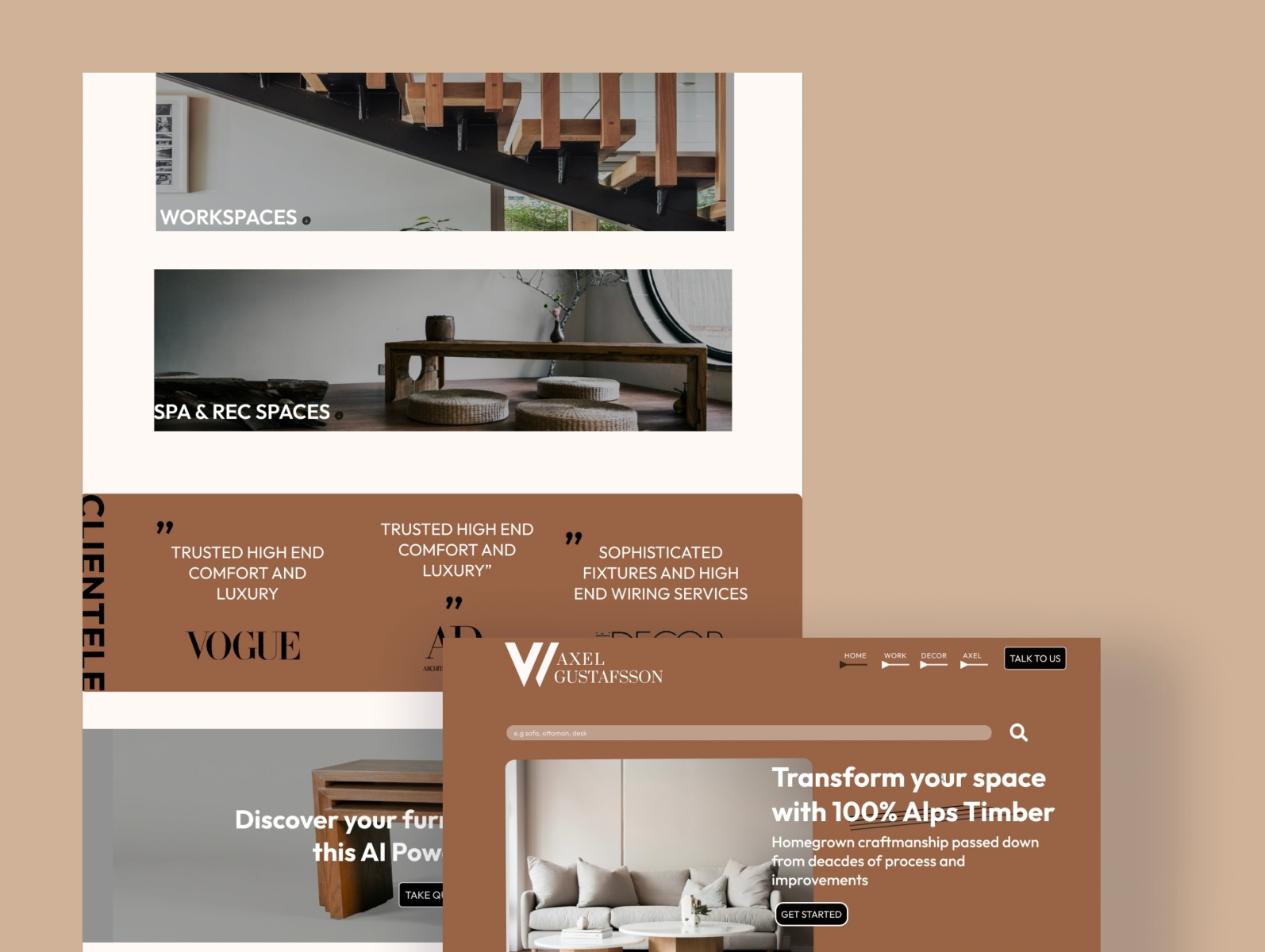 Furniture Company site by Folarin Adafin on Dribbble