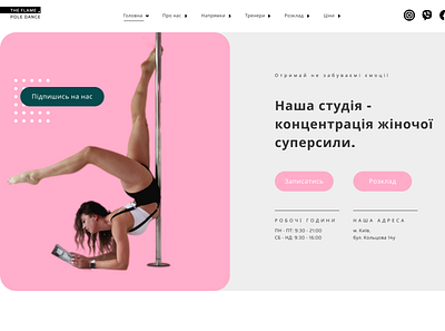 Pole dance studio branding design graphic design ui ux