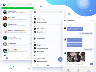 Chat App app chat clean flat design minimal mobile ui ui design user experience user interface ux