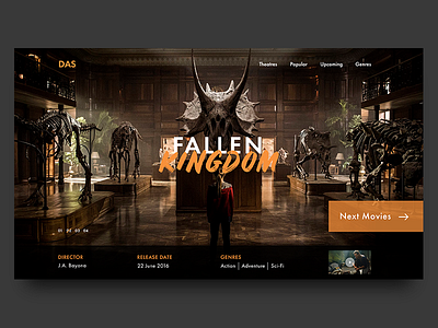 DAS Landing Page clean landing page movies trailers ui ui design user experience user interface ux web