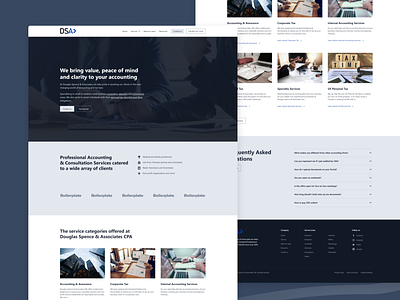 DSA Chartered Accountant website concept accountant business corporate ui web design webflow website