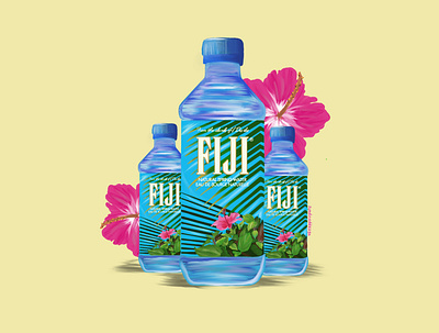 Fiji Bottle Graphic Design design illustationdrawing illustration procreate