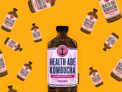 Health-Ade Kombucha Graphic Design design illustationdrawing illustration procreate