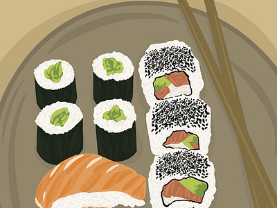 Food Illustration - Sushi