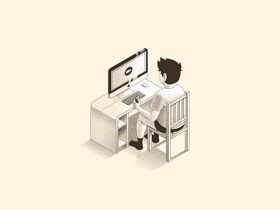 Ceo of Home Office adobe desktop homeoffice illustration illustrator imac mac office quarantine vector