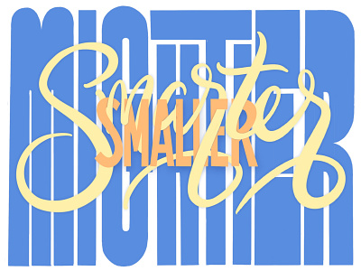 smaller. smarter. mightier. lettering logitech