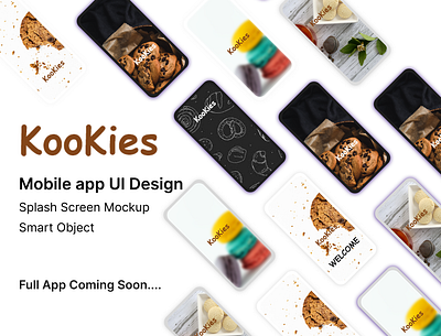A mobile app UI splash screen app design branding online shop ui ux