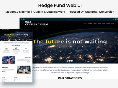 A website for investment fund(Hedge Fund) adobe photoshop app design branding design figma landing page ui user experience user interface ux website