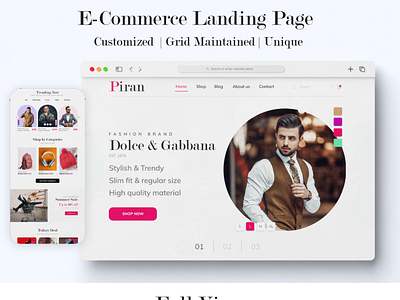 Fashion Based E-Commerce Page app design branding customized design e commerce graphic design landing page ui ux website