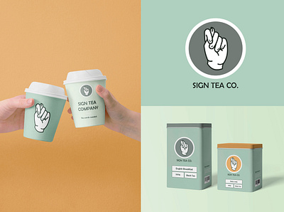Sign Tea Co. Mockup bramding graphic design logo mockup tea