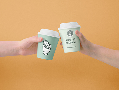 Sign Tea Co. Travel Cups Concept branding concept graphic design logo mock up tea