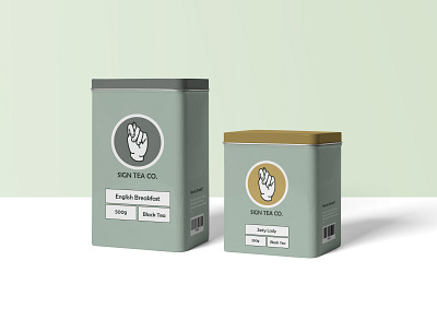 Sign Tea Co. Tea Caddies branding concept graphic design logo mock up tea