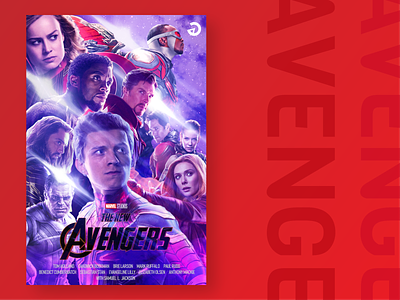 The New Avengers avengers avengersendgame design marvel poster red thenewavengers vibrant