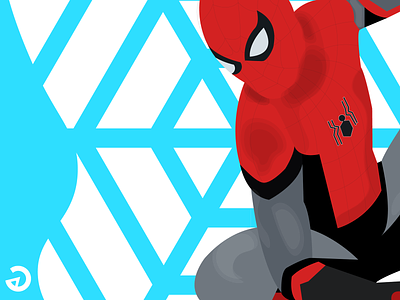 Far From Home design farfromhome marvel spiderman vector vibrant web design
